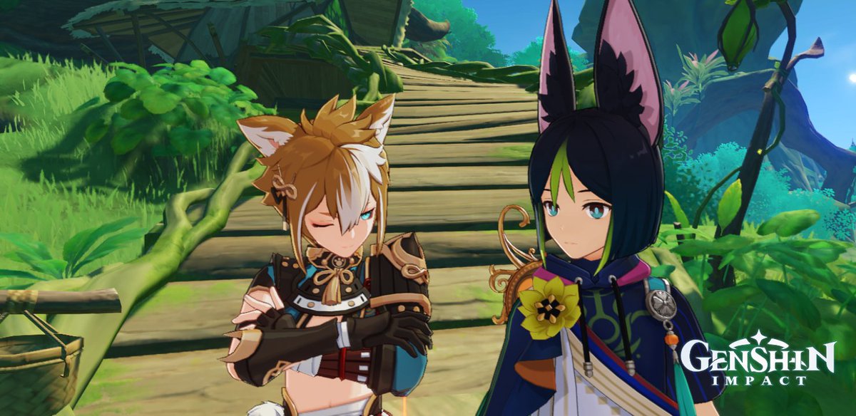 1525Aest's tweet photo. Gorou looks so sassy here lol

#GenshinImpact #Tighnari #Gorou https://t.co/DRcN18T3qn
