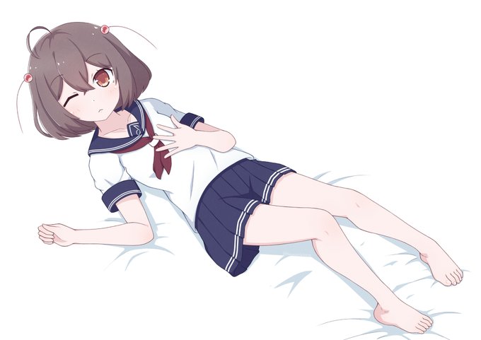 制服裸足のtwitterイラスト検索結果