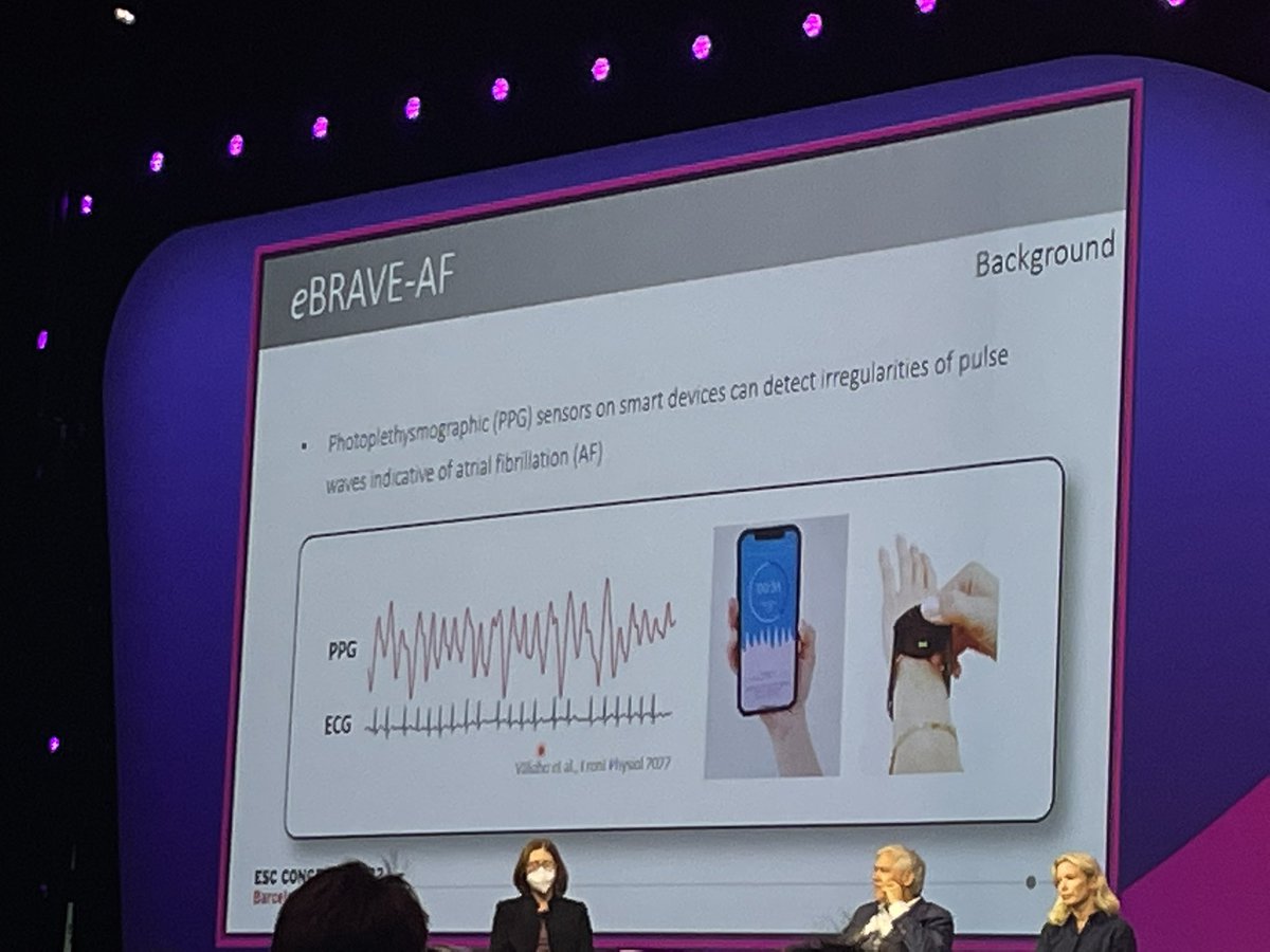 Sarah_Moharem's tweet photo. #eBrave-AF tested efficacy of 📱to det ttt relevant AF in elderly + @ risk population 🆚 usual care
#ESCCongress 
@ottoecho @StefanoNistri @JonathanBehar @HanCardiomd @Hragy @OxMarchenko @J_Hendriks1 
1/ 🧵 https://t.co/ORDnasRmLD