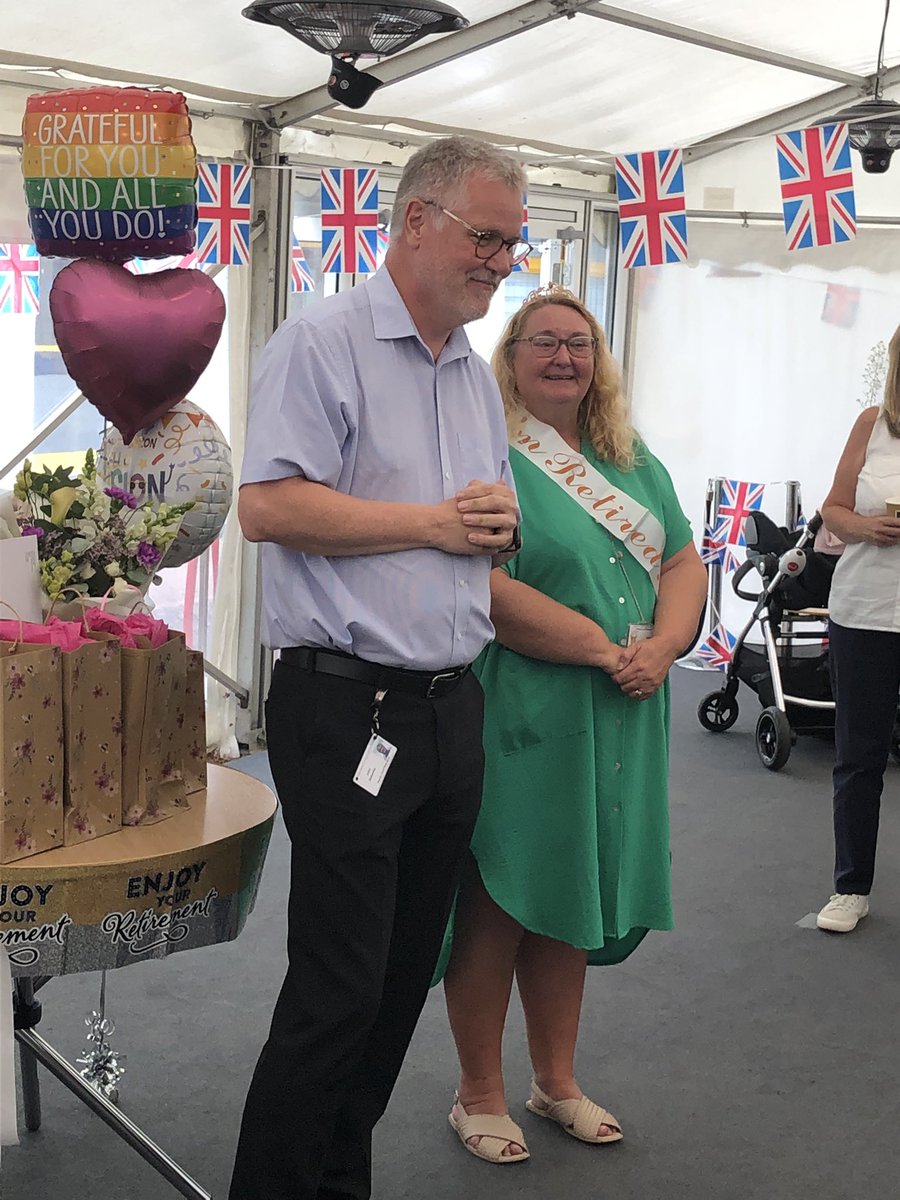 clinisysmatthew's tweet photo. An end of an era! Was honoured to join @QualityJill on her retirement. Lovely to see so many familiar faces but sad to say goodbye. I’ll miss her. Jill rocked that tiara. https://t.co/LsiqI1NMVj