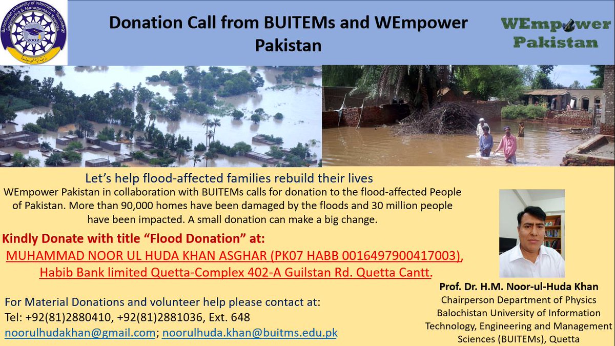 tabassum_87's tweet photo. Please donate generously for the survival of people. Please spread this donation call and help me to collect donations for our people. #FloodinPakistan #Survivor #Donations #WEmpowerpakistan #BUITEM #donate #Savelives #savepeoplefromflood #Donationcall #WomenInSTEM https://t.co/gPaNqf0Xwk