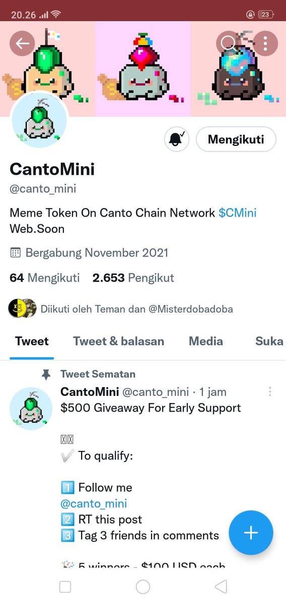 Jerykripto's tweet photo. @canto_mini Thanks for this great opportunity to participate in this event has best team and community and is going to have huge success in Cryptocurrency Industry.
@KangmasNgalter @nblh_ayu @Ani29064603 https://t.co/XbojILCfMS