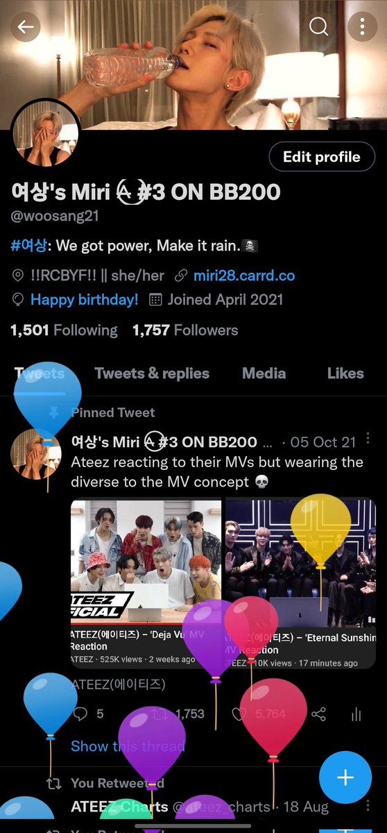 woosang21's tweet photo. Everyone can celebrate my 20s ballons now!!😭 https://t.co/jgokHItdDR