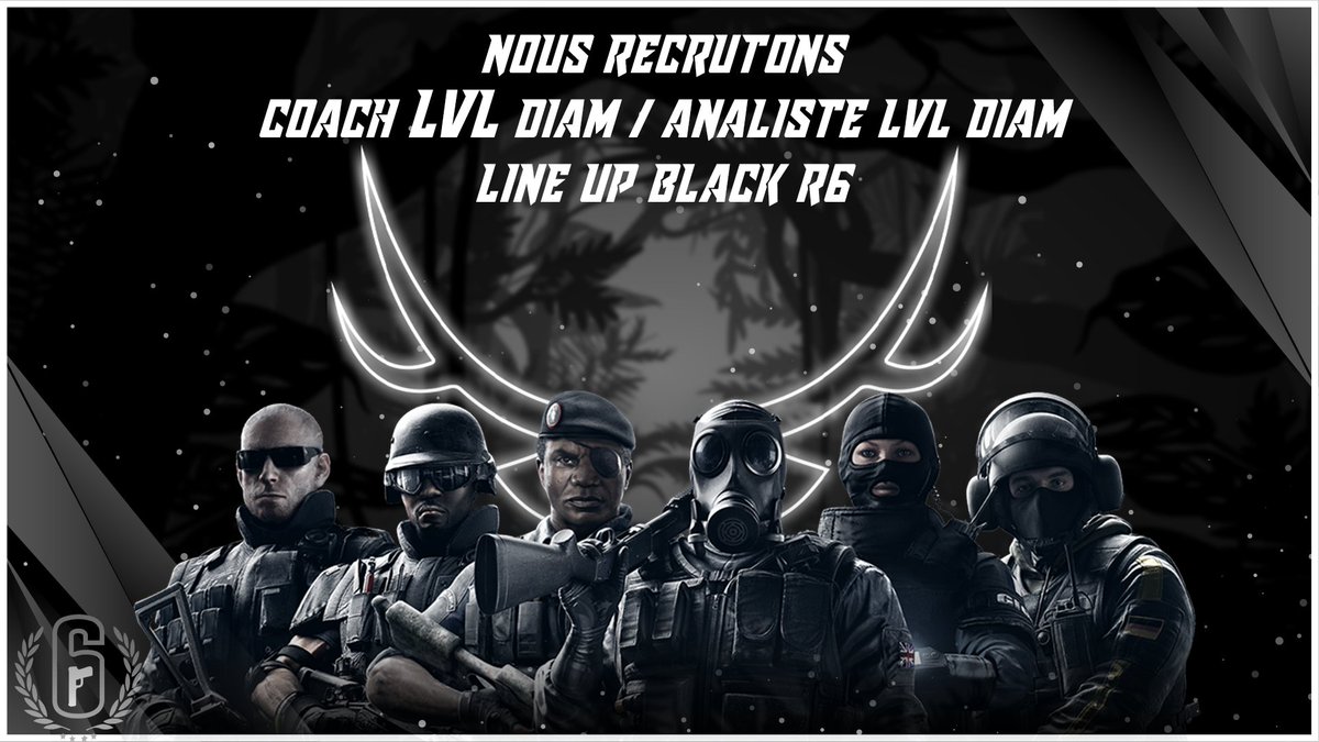 Bonjour à tous , nous poursuivons le recrutement ! 👀

Cerfveed Is Back ! 

Be ready !

#esport #R6Community #R6S