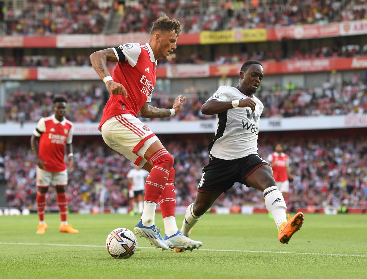 Arsenal's tweet photo. Another game, another big performance. 

Let's give it up for @ben6white yesterday 👇 https://t.co/0ZFY4urqwR