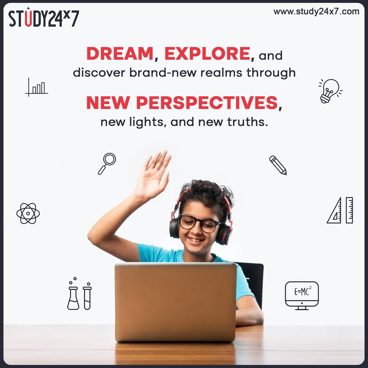 study24x7's tweet photo. Dreams and vision are the foundation of success. At Study24x7, we seek to create a collaborative, action-driven, and learning environment to help you achieve your goals and get success.
#study24x7 #onlinelearning #digitallearning #exploreyourself #makeyourcareer #keepdreaming https://t.co/6wPS3y39kb