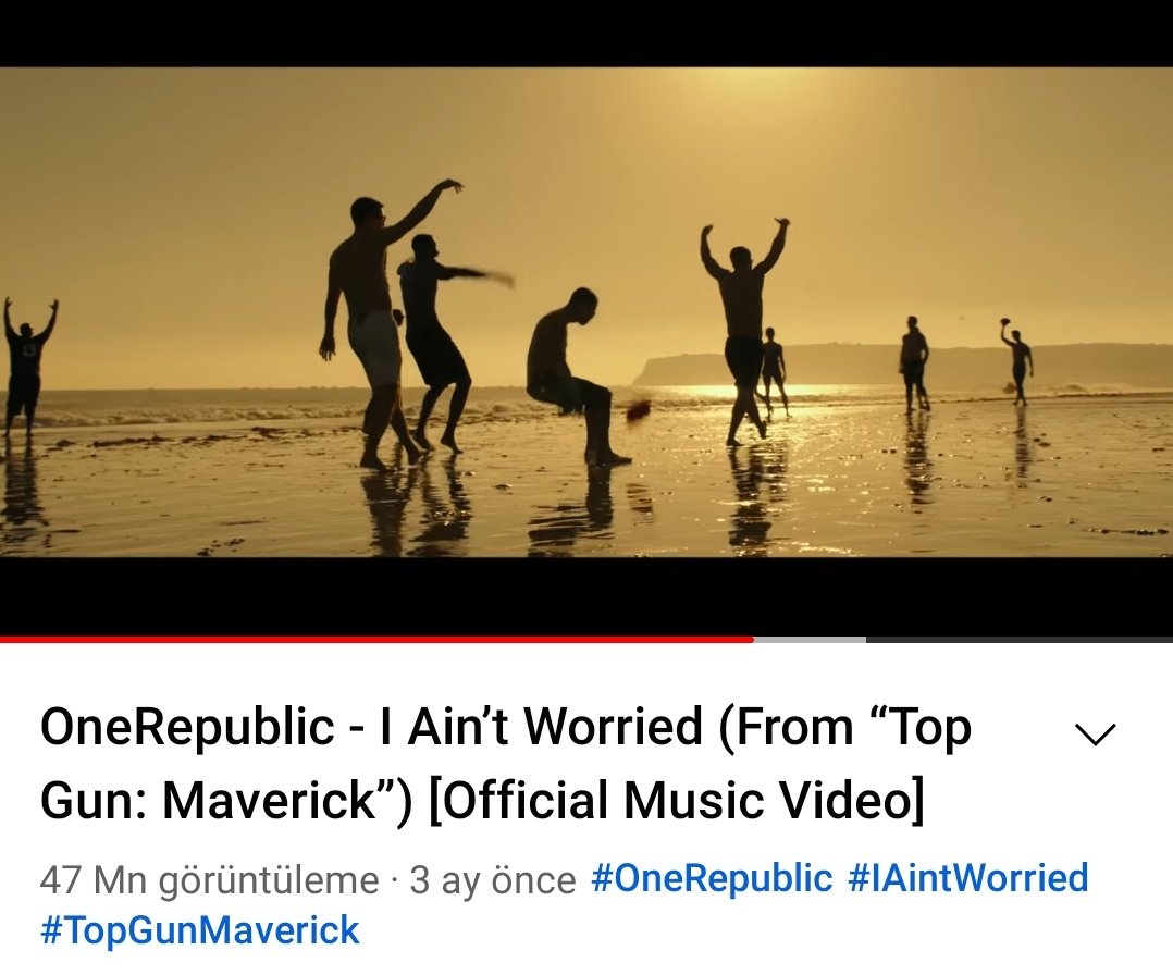 lucas_turkey's tweet photo. Lucas'ın paylaştığı kare Top Gun Maverick isimli filmden ve sahnede çalan şarkı OneRepublic - I Ain't Worried! Şarkının sözleri 😭🍀 https://t.co/6JyRrrEsqr