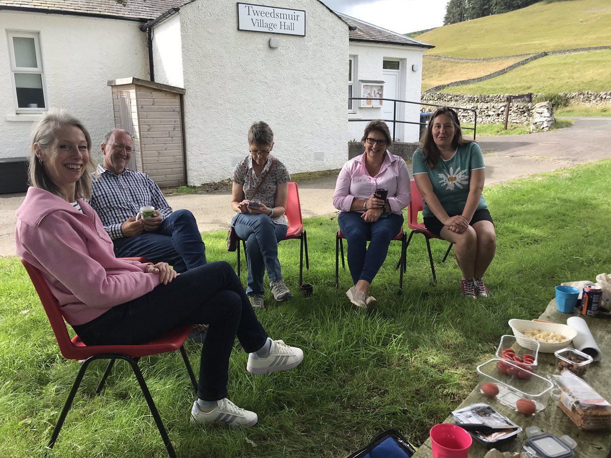 STARDevGroup's tweet photo. Tweedsmuir CAP steering group hard at work/taking a break before community prioritisation event #communityfutures #communityactionplan https://t.co/JnN0ffkC0z
