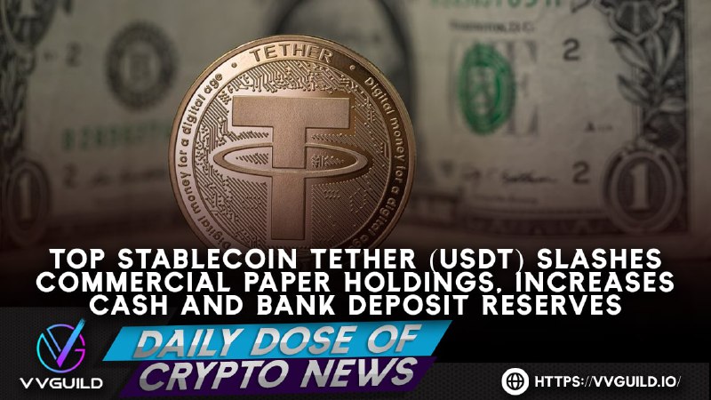 VVGuildOfficial's tweet photo. DAILY DOSE OF CRYPTO NEWS 🗞🗓

USDT has begun to slash 58% of its commercial paper holdings, also reportedly increased its holdings of cash and bank deposits by 32% in Q2 💯

📃Read the article here: https://t.co/QujqfaVbWa

🌐https://t.co/eryjBadBSK

#VVG #VVGuild #CryptoNews https://t.co/VKoyHIajQ8
