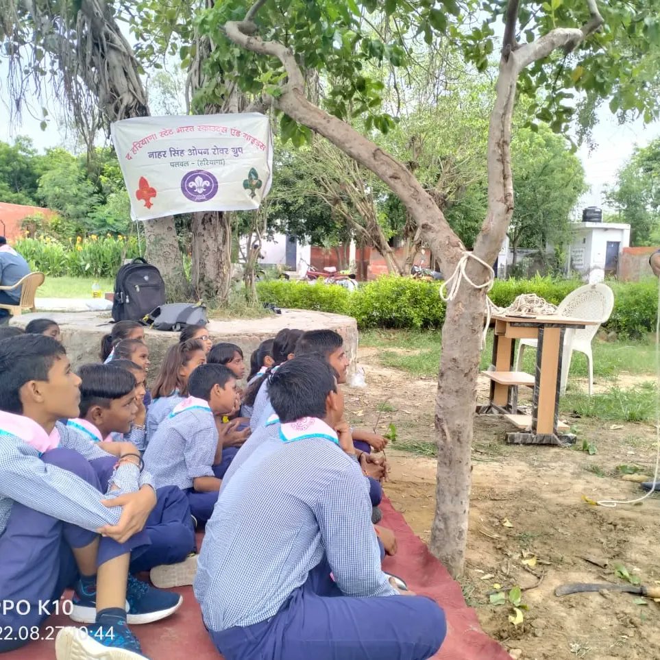 Naharsinghgroup's tweet photo. Dated 27/08/2022 Rovers of Nahar Singh Open Group rendered their services in Diwitiya Sopan Training camp held at Govt High school Devli from 26/08/2022 to 27/08/2022.
In camp the rovers trained the scouts and guides.#testingcamp #devli #🇮🇳 @bsgnhq @haryanastatebsg @worldscouting https://t.co/VDZRYO88Lj