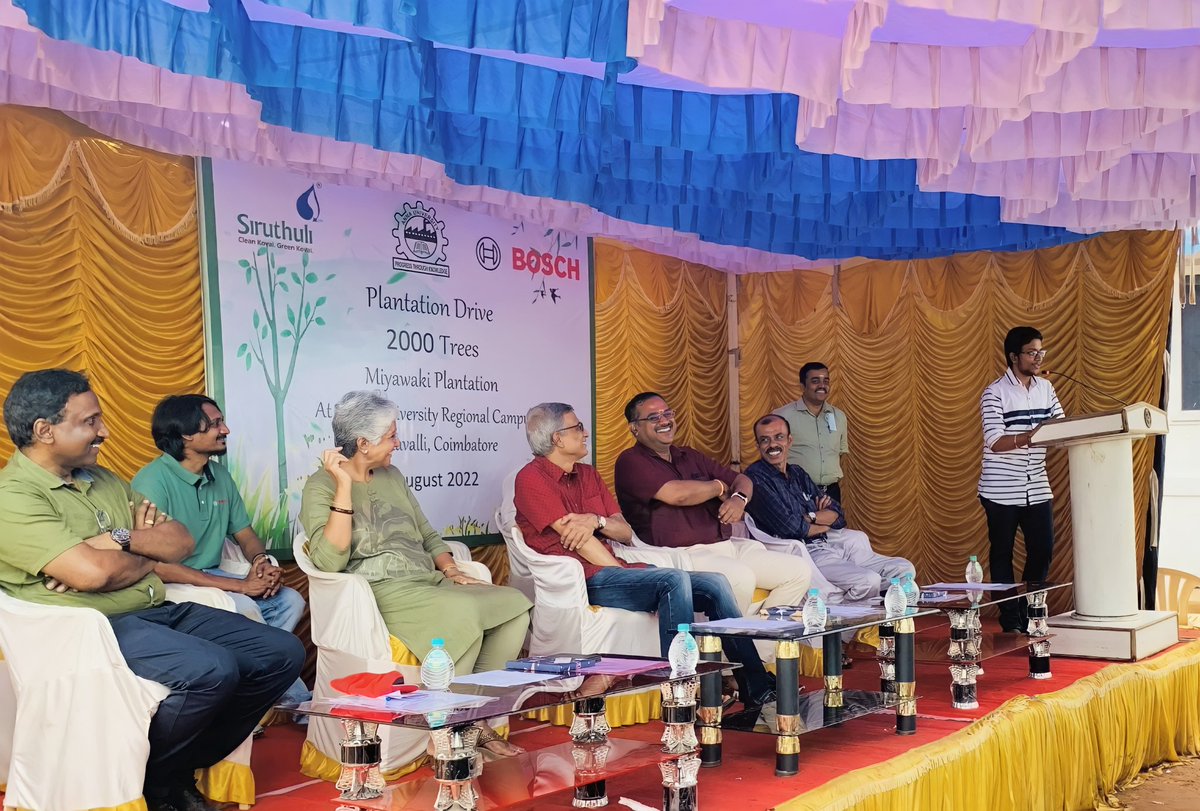 SagarGreen's tweet photo. A Miyawaki Tree Plantation Drive (2200 saplings) was organised by @Tweetsiruthuli Team. I am very Thankful to @Tweetsiruthuli to gave an opportunity to share about my Team "Green Warriors" in the Grand Event. #siruthuli #bosch #Annauniversity #bgswcsr  #greenwarriors #aurcc https://t.co/s3R0PSyrle