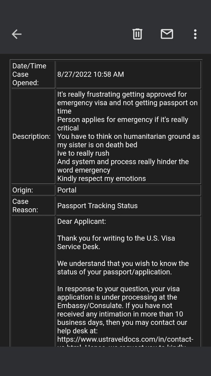 saumildesai1's tweet photo. @USAndIndia @USAndMumbai @USAmbIndia 
I applied and approved for emergency visa as my sister is in critical condition I'm really concerned about handling my this kind of situation I'm still waiting for my passport.please help. https://t.co/LHi5VzCR5q