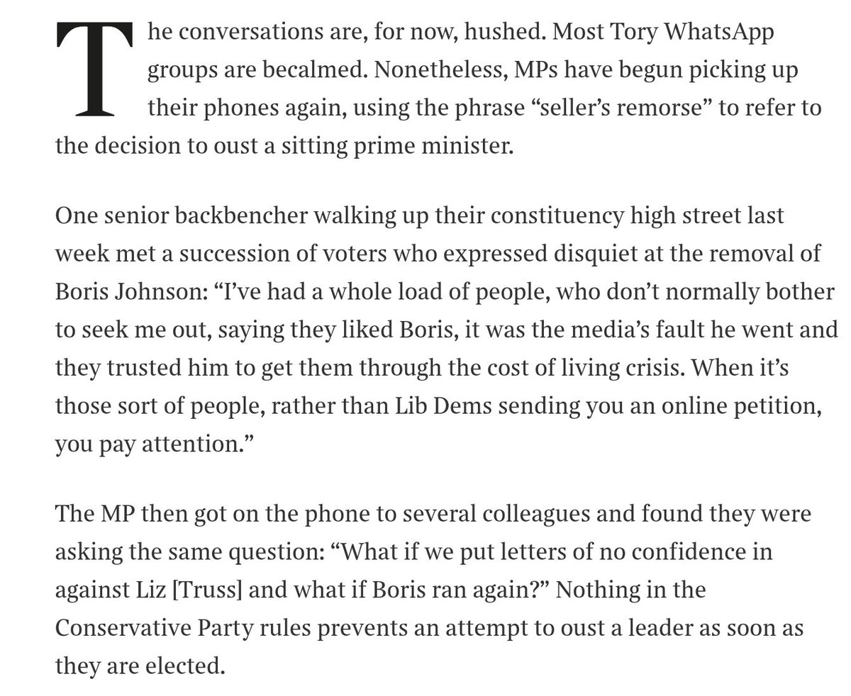 Gilesyb's tweet photo. https://t.co/RSH2H6obKq

This is utterly deluded. Two months ago, three quarters of Tory MPs thought him unfit for office. A few weeks of photos of him on the beach, and now they believe him the man to handle this monumental crisis? I don't buy it https://t.co/UTgLiOpEB5
