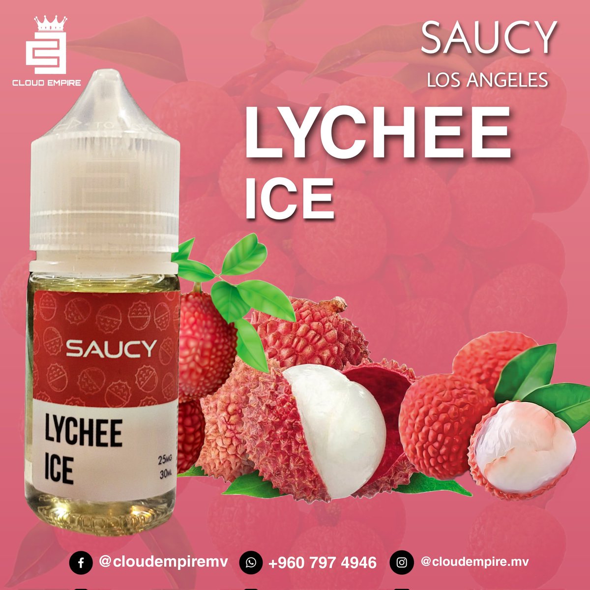 𝗦𝗔𝗨𝗖𝗬
𝐿𝑂𝑆 𝐴𝑁𝐺𝐸𝐿𝐸𝑆
𝗟𝗬𝗖𝗛𝗘𝗘 𝗜𝗖𝗘
ᴀᴠᴀɪʟᴀʙʟᴇ 👊

𝗣𝗿𝗶𝗰𝗲: 450/- MVR
30𝗠𝗟
𝗡𝗜𝗖: ☑️ 25 mg ☑️ 50 mg

𝗖𝗔𝗟𝗟 𝗢𝗥 𝗩𝗜𝗕𝗘𝗥: +960 797 4946