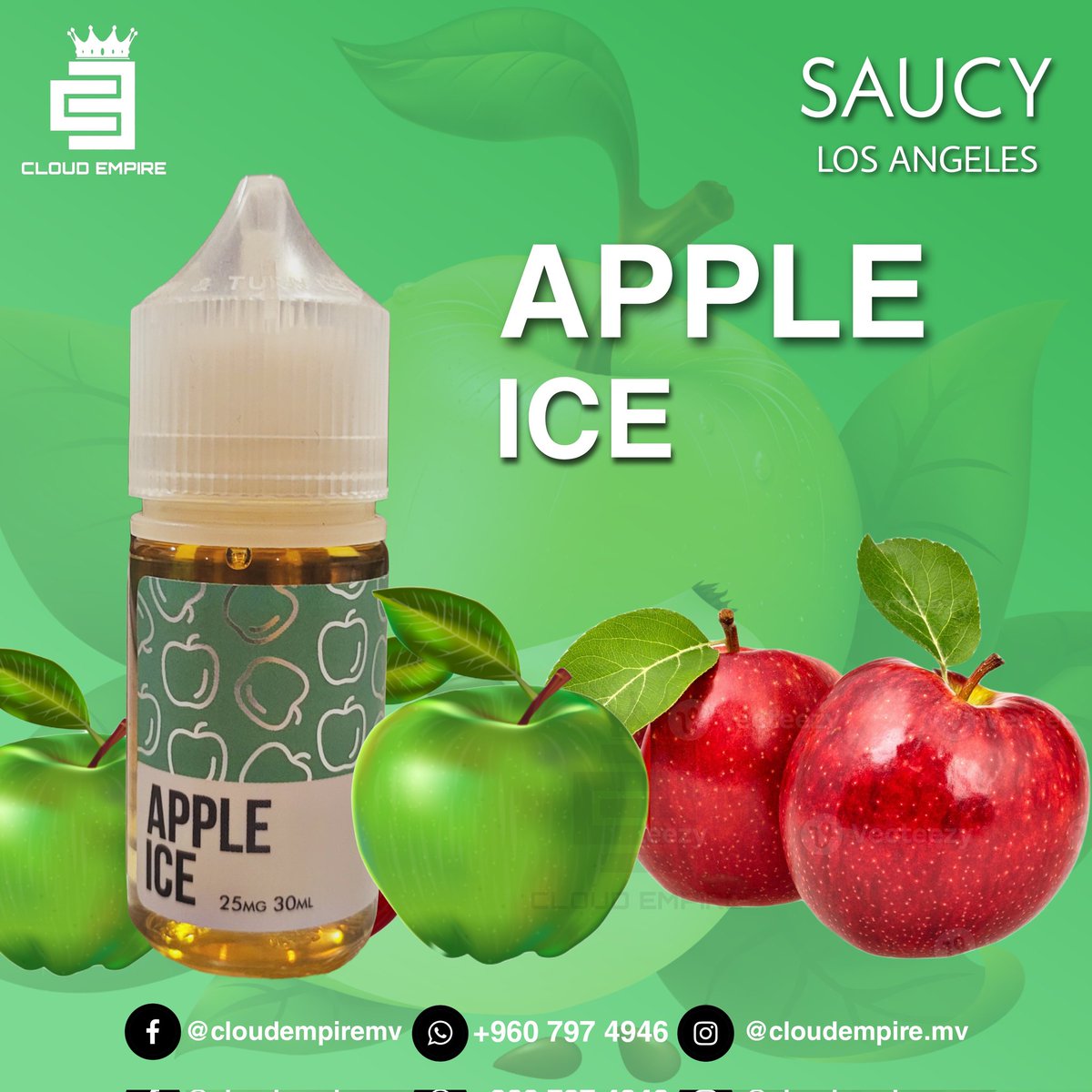 𝗦𝗔𝗨𝗖𝗬
𝐿𝑂𝑆 𝐴𝑁𝐺𝐸𝐿𝐸𝑆
𝗔𝗣𝗣𝗟𝗘 𝗜𝗖𝗘
ᴀᴠᴀɪʟᴀʙʟᴇ 👊

𝗣𝗿𝗶𝗰𝗲: 450/- MVR
30𝗠𝗟
𝗡𝗜𝗖: ☑️ 25 mg ☑️ 50 mg

𝗖𝗔𝗟𝗟 𝗢𝗥 𝗩𝗜𝗕𝗘𝗥: +960 797 4946