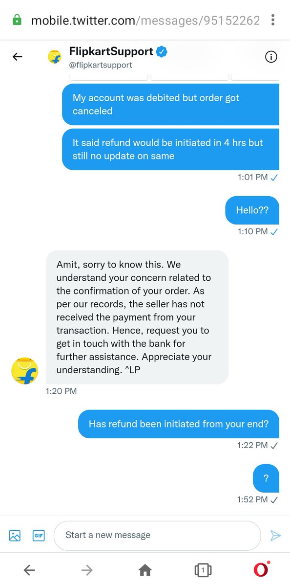 amitverma018's tweet photo. @flipkartsupport didn't expect such poor response from flipkart. I want a call from an executive who can handle this with more professionalism than this. Wont be DMing anymore https://t.co/lOuDjADkbK