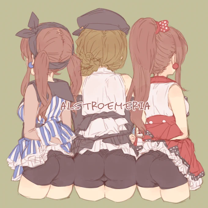 (R-18/再掲)いくら何でもアイドル同士がお尻をくっつけている絵なんてそう沢山は描いていないだろうなぁ・・・くっついてるのはこれくらいですかね・・・くっついてなくて並べてるのなら結構ありそう・・・お腹をくっつけてるのも結構あるな・・・ 