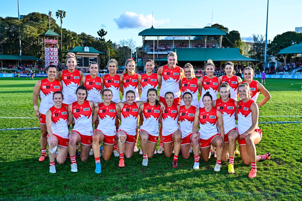 sydneyswans's tweet photo. What an occasion for our club!

An incredible atmosphere for our first game in @aflwomens with 8264 fans making plenty of noise for @SydneySwansAFLW at North Sydney last night.

#Bloods 

📸 @philthy295 &amp; @KeithMcInnes https://t.co/T3dfmeulTs