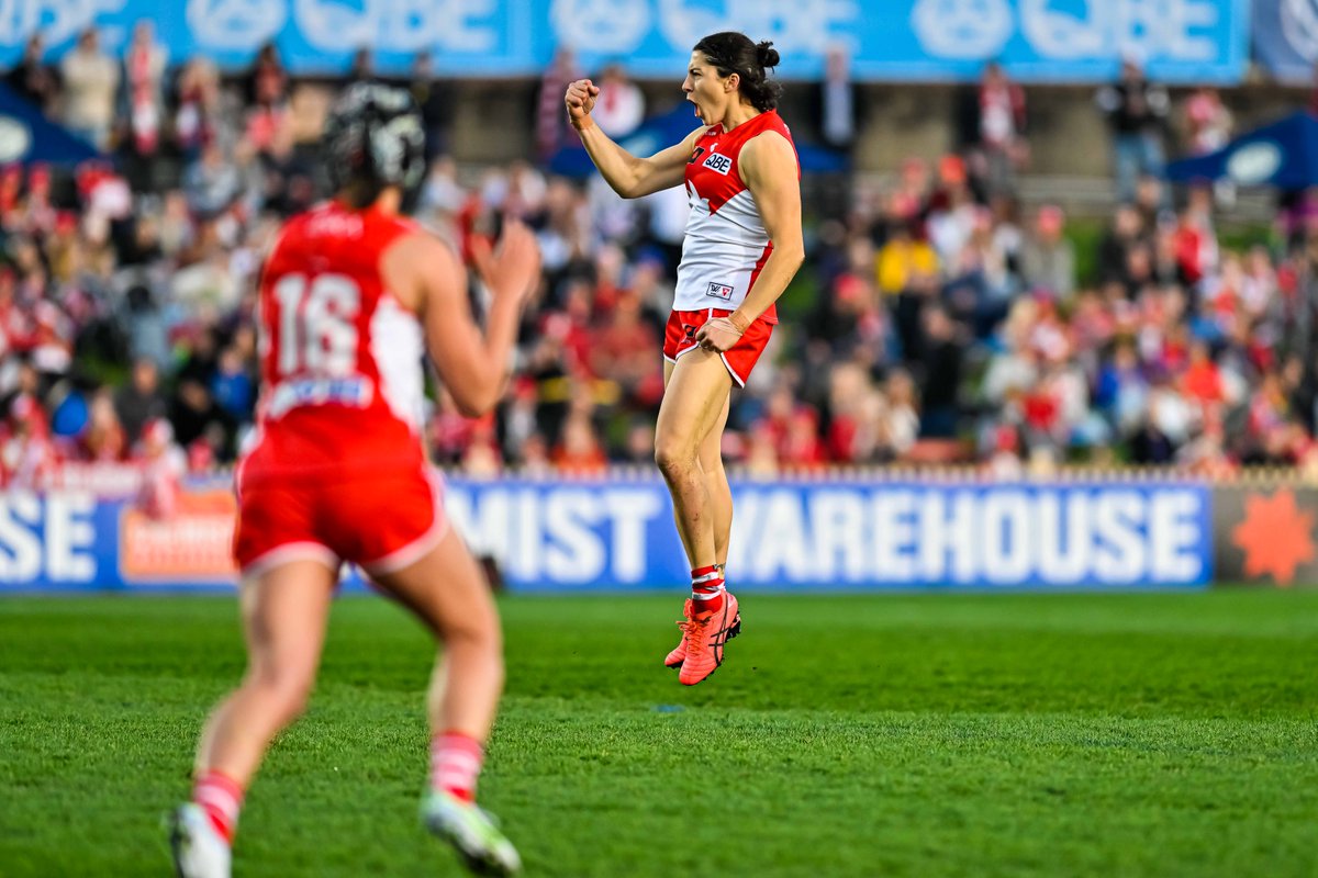 sydneyswans's tweet photo. What an occasion for our club!

An incredible atmosphere for our first game in @aflwomens with 8264 fans making plenty of noise for @SydneySwansAFLW at North Sydney last night.

#Bloods 

📸 @philthy295 &amp; @KeithMcInnes https://t.co/T3dfmeulTs