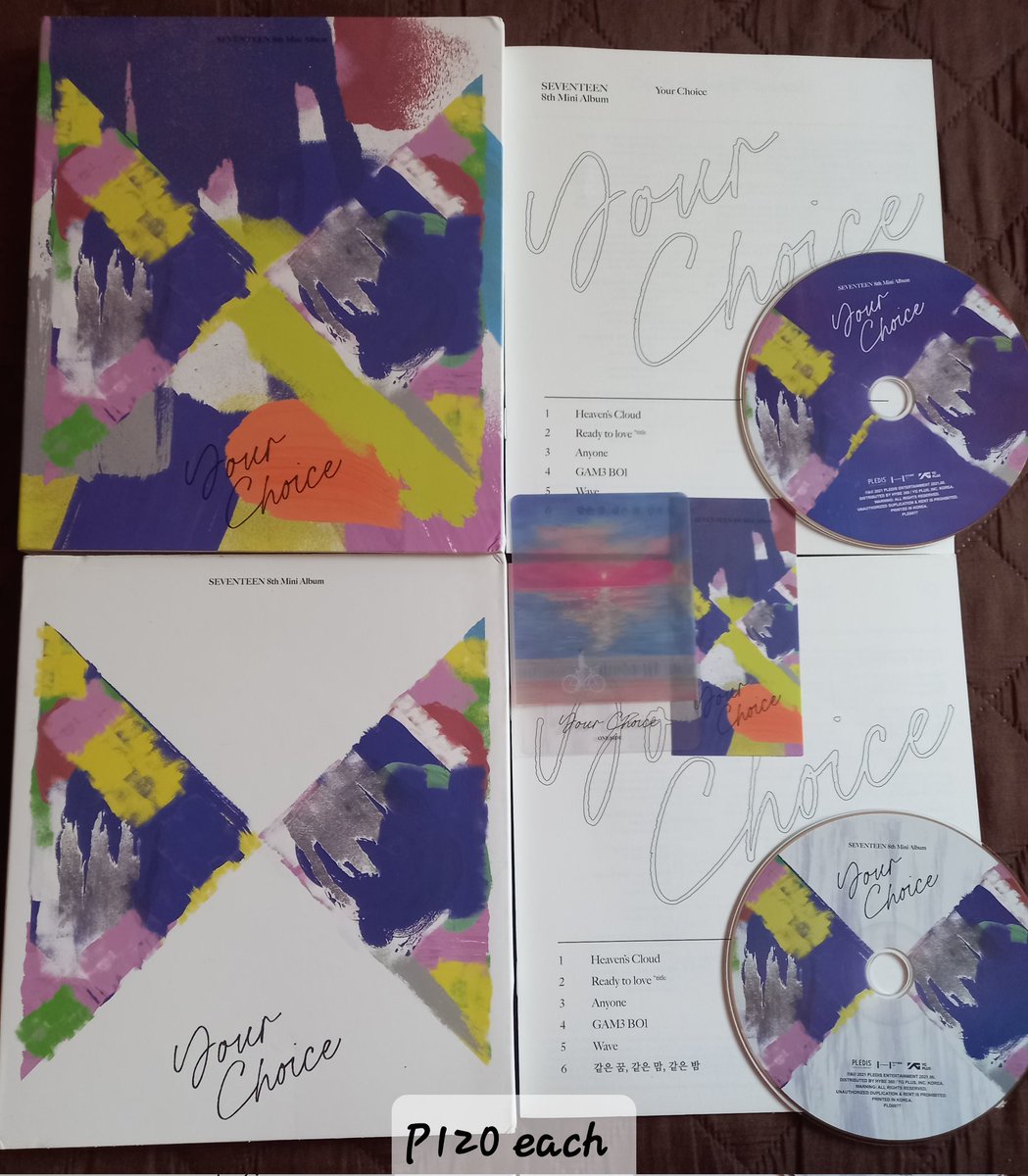 MimaMina_Shop's tweet photo. wts lfb svt unsealed albums

SEVENTEEN Unsealed Albums
• SVT Attacca- P150
• SVT Your Choice- P120 each
• SVT Henggarae- P150 
• SVT You Made My Dawn- P100

Inclusions on the Picture. Comment or DM to Mine

#mimasells https://t.co/J4Vfm47ZeM