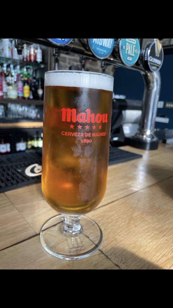 JakeCooney94's tweet photo. Pint of mahou after 12 hour railway shift in Macclesfield 🫠🤣 https://t.co/SfOgu2FQPN