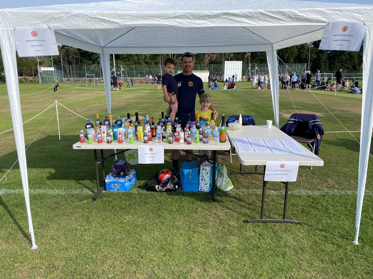 claireethomas's tweet photo. Up at Mossley Hill today raising money for @MHFC_U12Girls - bottle tombola and football wish bracelets https://t.co/VTr5gCjo8J