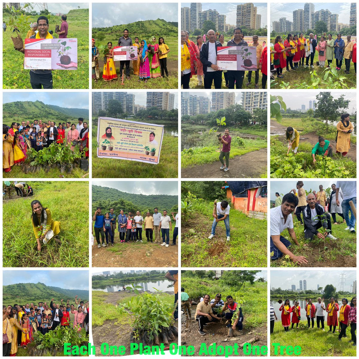 DK_Rise4Green's tweet photo. EachOnePlantOne #AdoptOne to mitigate #ClimateChange #ISRWAY. More than 50 volunteers of #PatanjaliParivar Joined hands to Save Kharghar with 100’s of medicinal plants. @PMOIndia @tech_mahindra #Rise4Good @C_P_Gurnani @anandmahindra @vrindapisharody @Harsh_Soin @yogrishiramdev https://t.co/9QcuzpMmPx