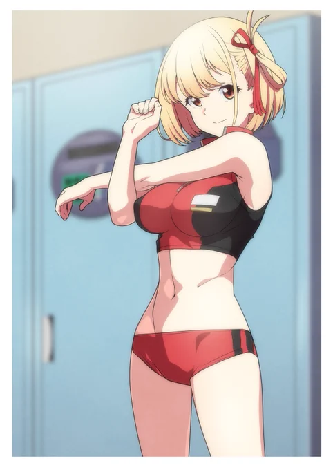 できた実は衣装はキャストオフできるので制服バージョンも作りたいな、と思います #リコリコ 