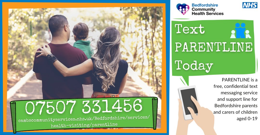 BedsCHS's tweet photo. Beds parents! #Parentline will not be available tomorrow for the bank holiday - but will be back on Tuesday for free, confidential and anonymous parenting advice, just a text away https://t.co/Twd7M1jOV5