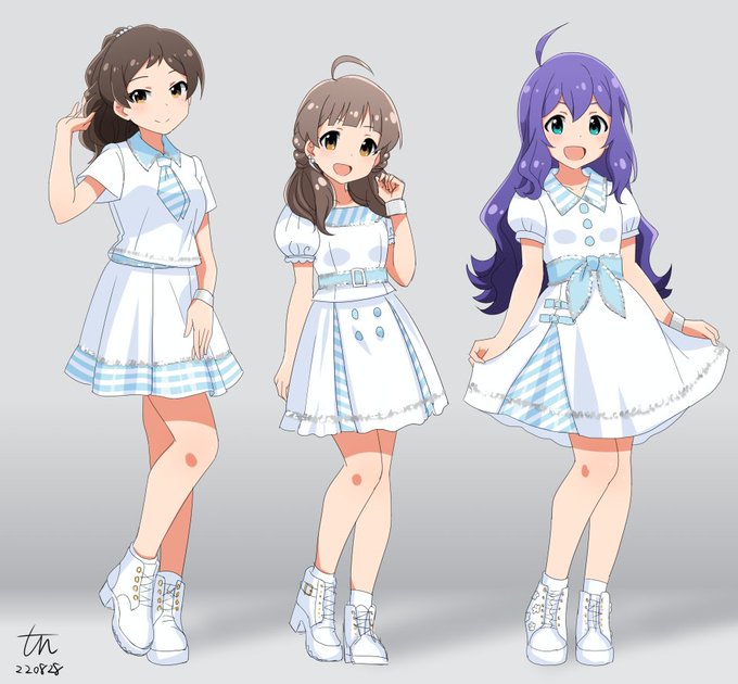 とんでもねえ可愛さだったので765プロの三人にも着てもらいまして。 