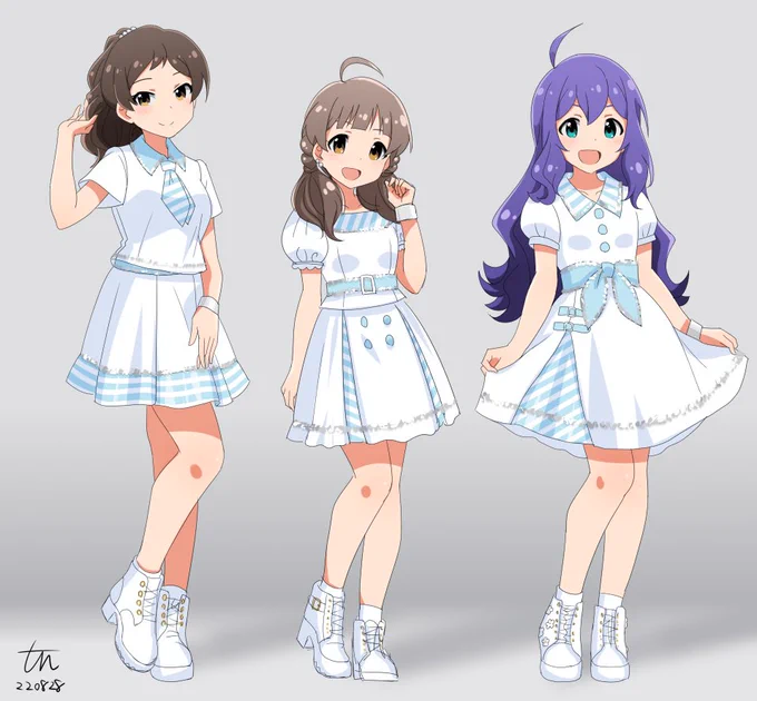 とんでもねえ可愛さだったので765プロの三人にも着てもらいまして。 