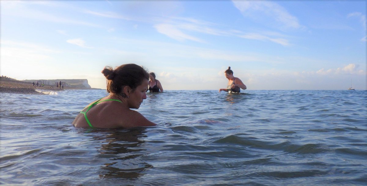 Ravilious's tweet photo. Holy Mackerel - we had to find a spot to swim in #Seaford #SeaSwimming #EarlySwim #Fishing #Newhaven @purplepuffin https://t.co/G8HJSPsZDZ