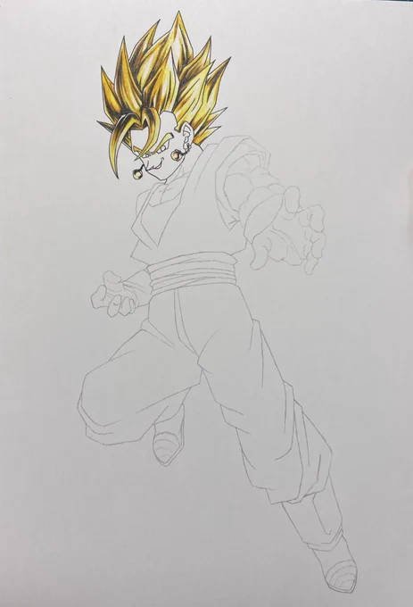 ベジットの髪は塗り終わりました#模写 
