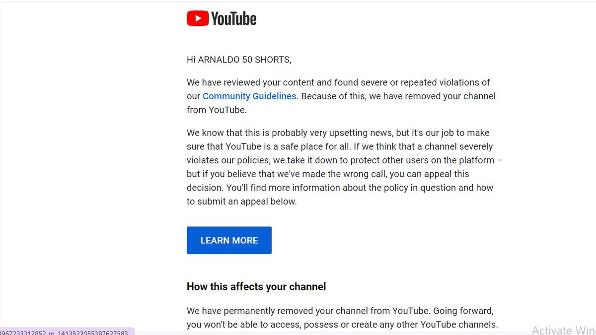Beesalmishra's tweet photo. @TeamYouTube 
My YouTube channel (ARNALDO 50 SHORTS),I never upload any Severe or repeated content on my channel
but my YouTube channel terminated without any reason.

Channel Link:-
https://t.co/n35tJeVwqM https://t.co/Vn2qA9NuzN