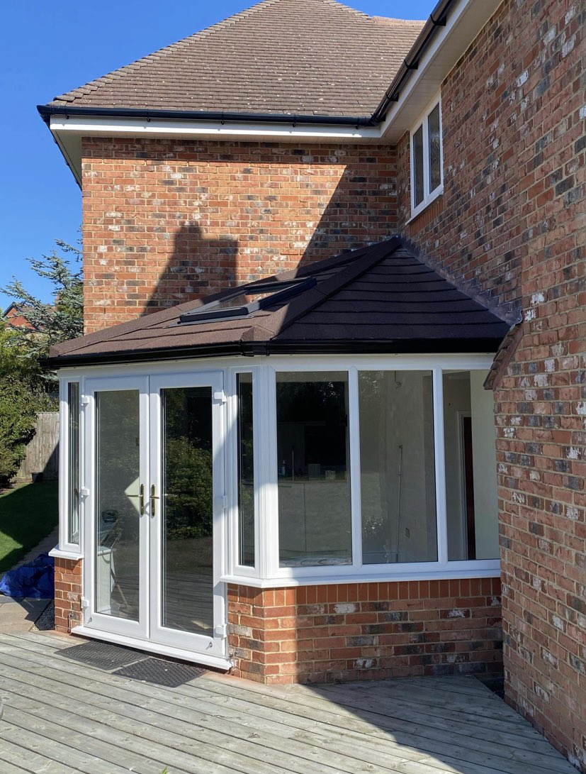 What a cutie! We snuck this beautiful REHAU white wood grain conservatory with all year round Guardian roof with Velux window into the corner of this stunning property along Meols Drive, Hoylake which was crying out for that special something and we think we provided just that!