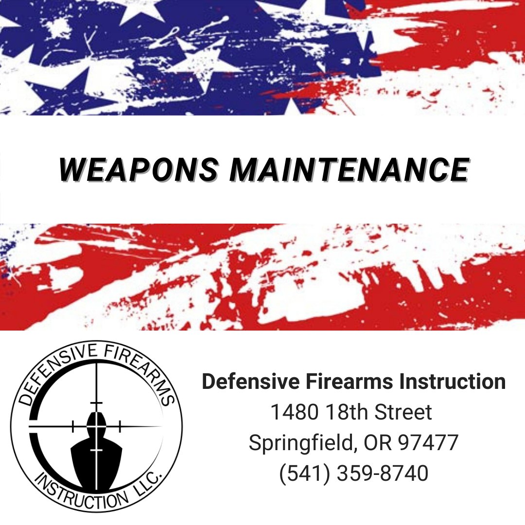 dfitraining's tweet photo. TOPIC: Weapons Maintenance - There are some aspects of weapons maintenance that I believe should be covered. Before we dive into specifics, some basic... READ MORE @ LINK: https://t.co/Y4sXDsJWN1 #EugeneOregon #SpringfieldOregon #SalemOregon #BendOregon #RoseburgOregon #Oregon https://t.co/kW6CDgYEev