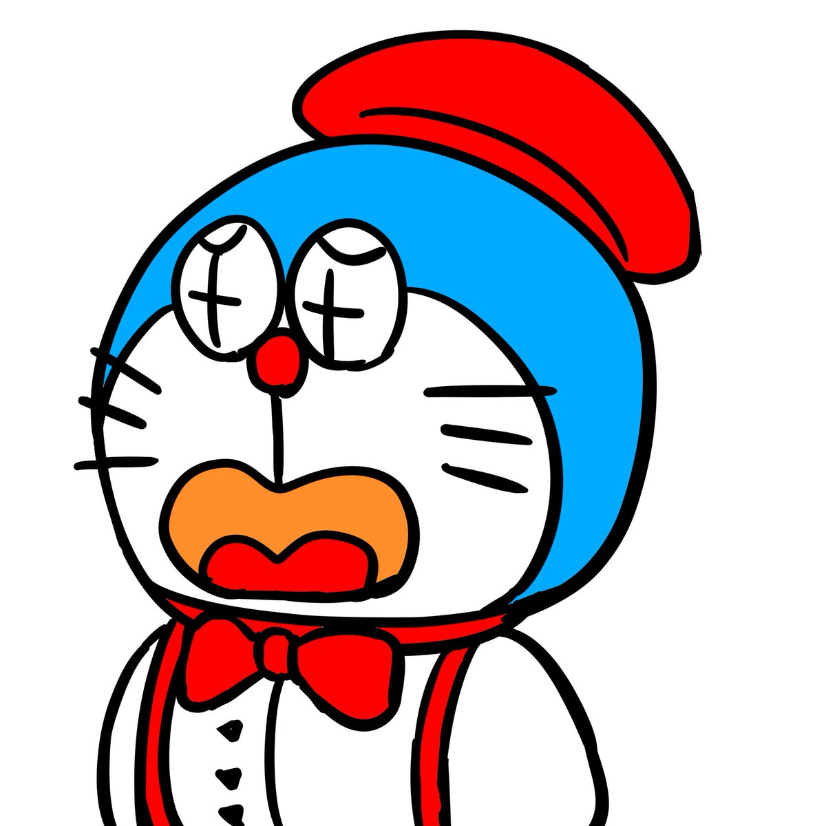 #私の作品によってOO好きがもっと増えますように
名称が分からないけど+ㅁ+顔のドラえもん。
潰されたり、気絶した時に出てくる顔で、滅多にグッズ化されないけど、
最近この顔のドラのLINEスタンプが増えてるから需要はあると信じてる🥺