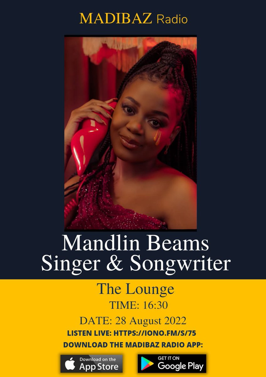 tlhabanedi_23's tweet photo. Today We interviewing the soulful @Mandlin_Beams on #TheLounge @MadibazRadio 

LISTEN LIVE : https://t.co/wxmnvRvoIa

#Interview #Sunday #Radio #music https://t.co/s7EfyBxCiH