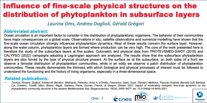 SWOT_AdAC's tweet photo. #VirtualPosterSession #FilaChange
In situ and satellite observations and numerical modelling showed that #finescale ocean circulation strongly influences phytoplankton dynamics in #surface layers.
However phytoplankton production can be very high also in the subsurface layers. https://t.co/NGIvQYgU09