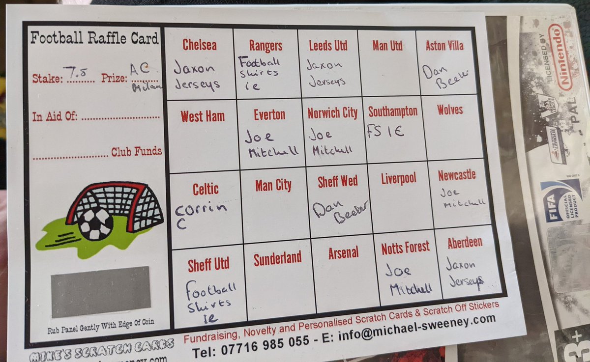 JSOH13597's tweet photo. 7 spots left on the Baresi 1984 AC Milan Ennere official reissue.

3 for £18

Last spot we are going to giveaway.

First person to guess the FIFA game under the raffle card wins the spot.

Let's get this drawn https://t.co/0Ixqpf7EoK