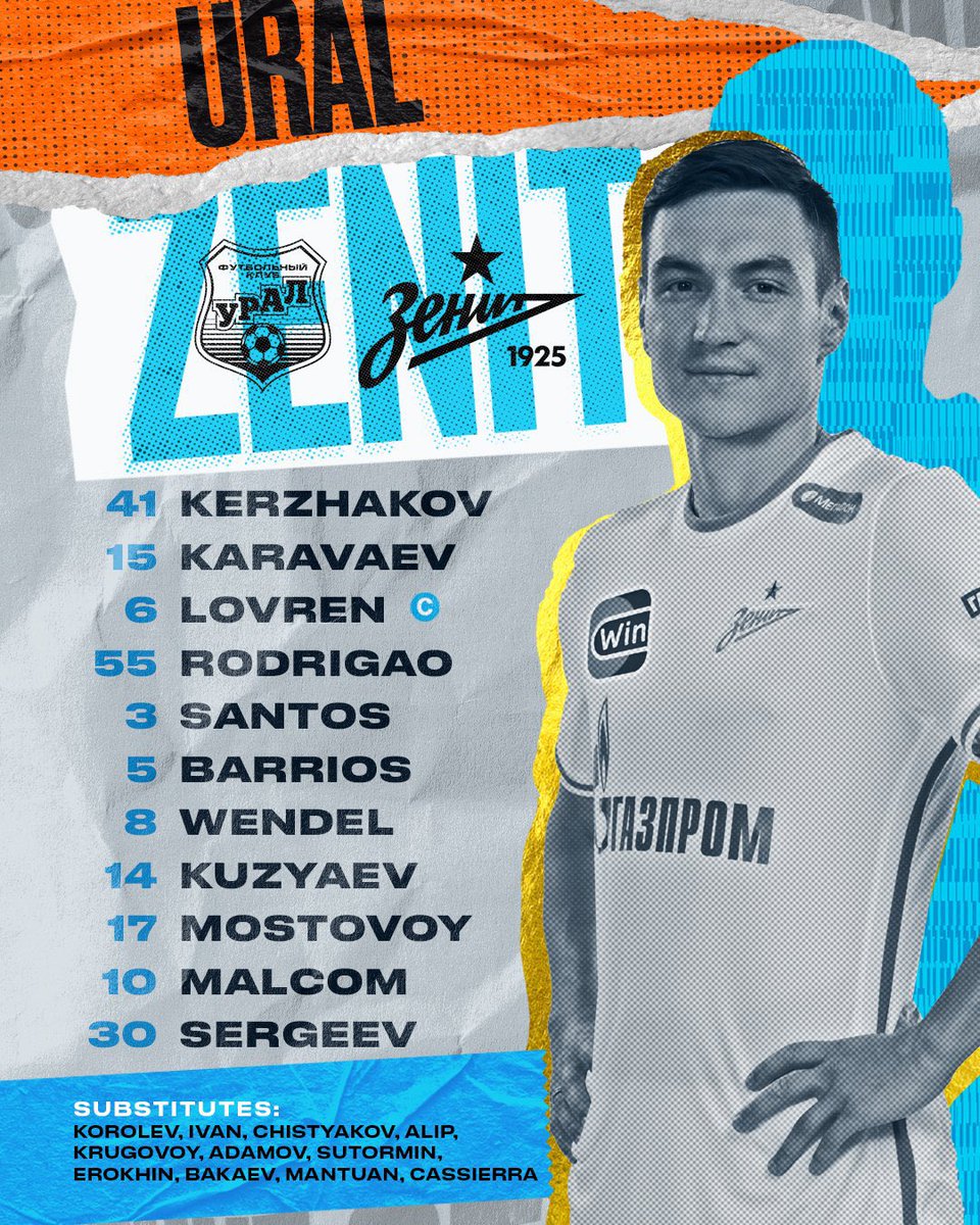 fczenit_se's tweet photo. 📋 Dagens startelva #UralZenit https://t.co/O6KhAlThZe