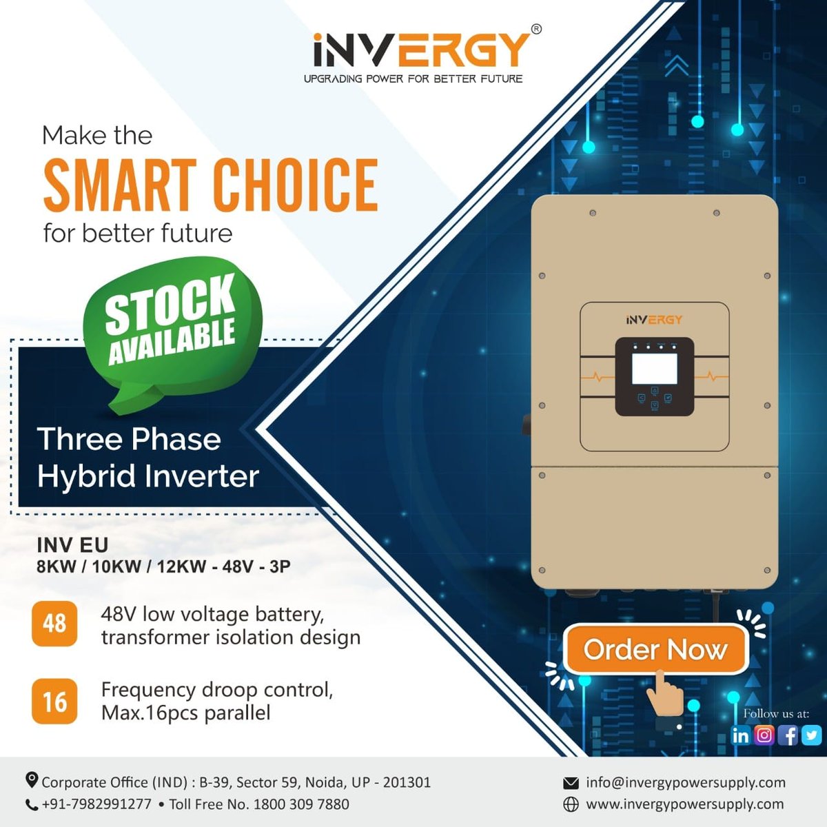 Invergylimited's tweet photo. Invergy hybrid inverter is your ideal residential solar energy storage solution. To lower your electricity costs and increase your energy independence, switch to Invergy right away.

#invergy #upgradingpowerforbetterfuture #solarenergy #photovoltaic #invergy_uk #gosolar https://t.co/qik4uIuGYp