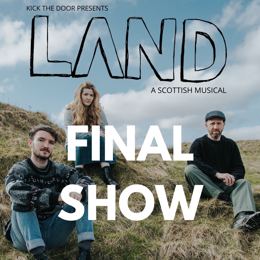 FINAL SHOW🐑

It’s the last day of LAND at the Edinburgh Fringe!

Thank you so much to everyone who has come along to support the last month, and if you still haven’t managed to catch it, you’ve got one last shot TODAY!

1pm Gilded Balloon Patter Hoose🐓

tickets.edfringe.com/whats-on/land-…
