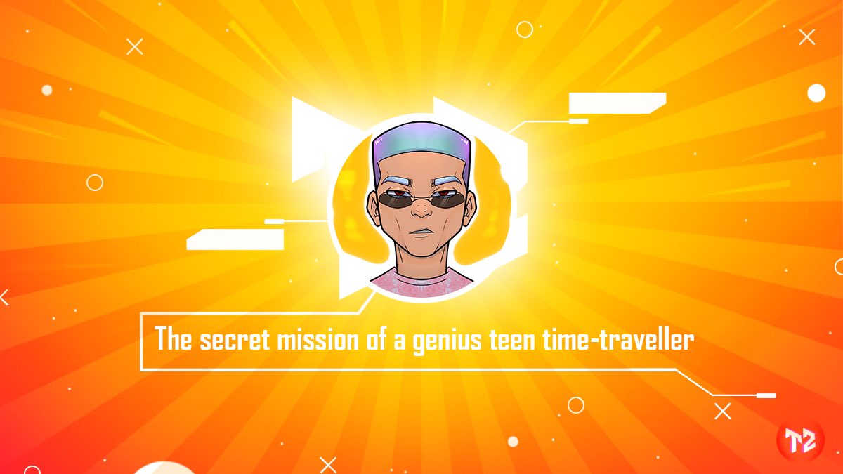 TimeTravelerT2's tweet photo. The secret mission of a genius teen time-traveller. #timetravelert2 #NFT #NFTCommmunity #Opensea #Crypto #blockchain #metaverse #nftart #timetravel #timetraveler #timeless #adventure #paralleluniverse #paralleltimelines #Ethereum #NFTGiveaway #WLSpots https://t.co/iYfNAYxKkk