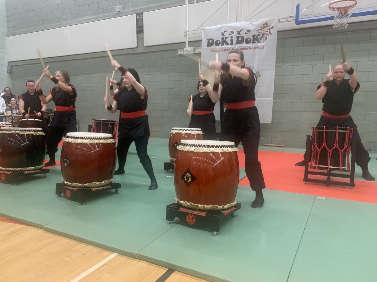 Awesome <a href="/TenguTaikoSkool/">Tengu School of Taiko</a> set at <a href="/DokiDokiFest/">Doki Doki Festival</a> yesterday, now plotting my alternate future as a taiko drummer.