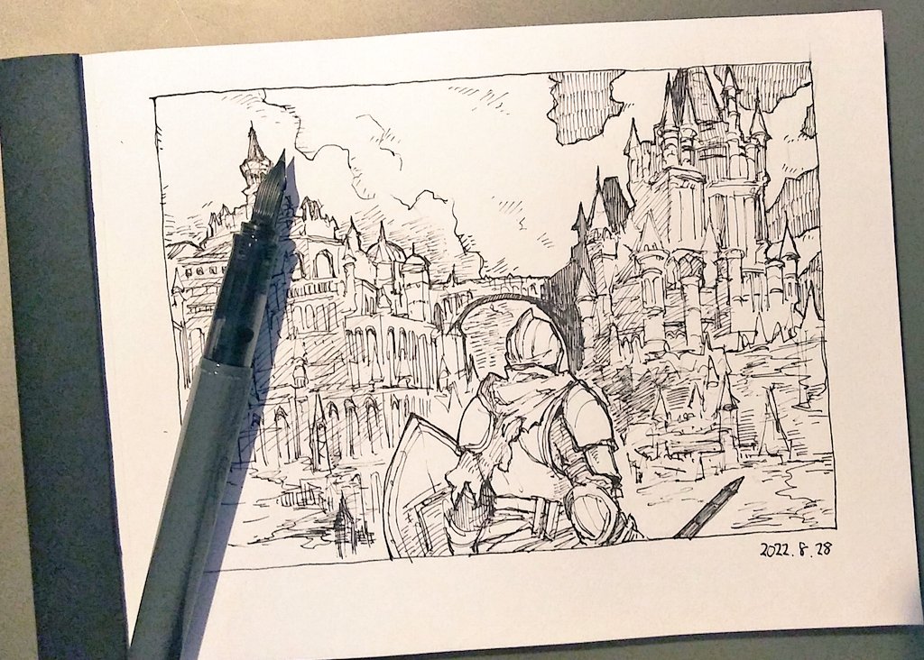 昨日のスクショでお絵描き…✒️ 
