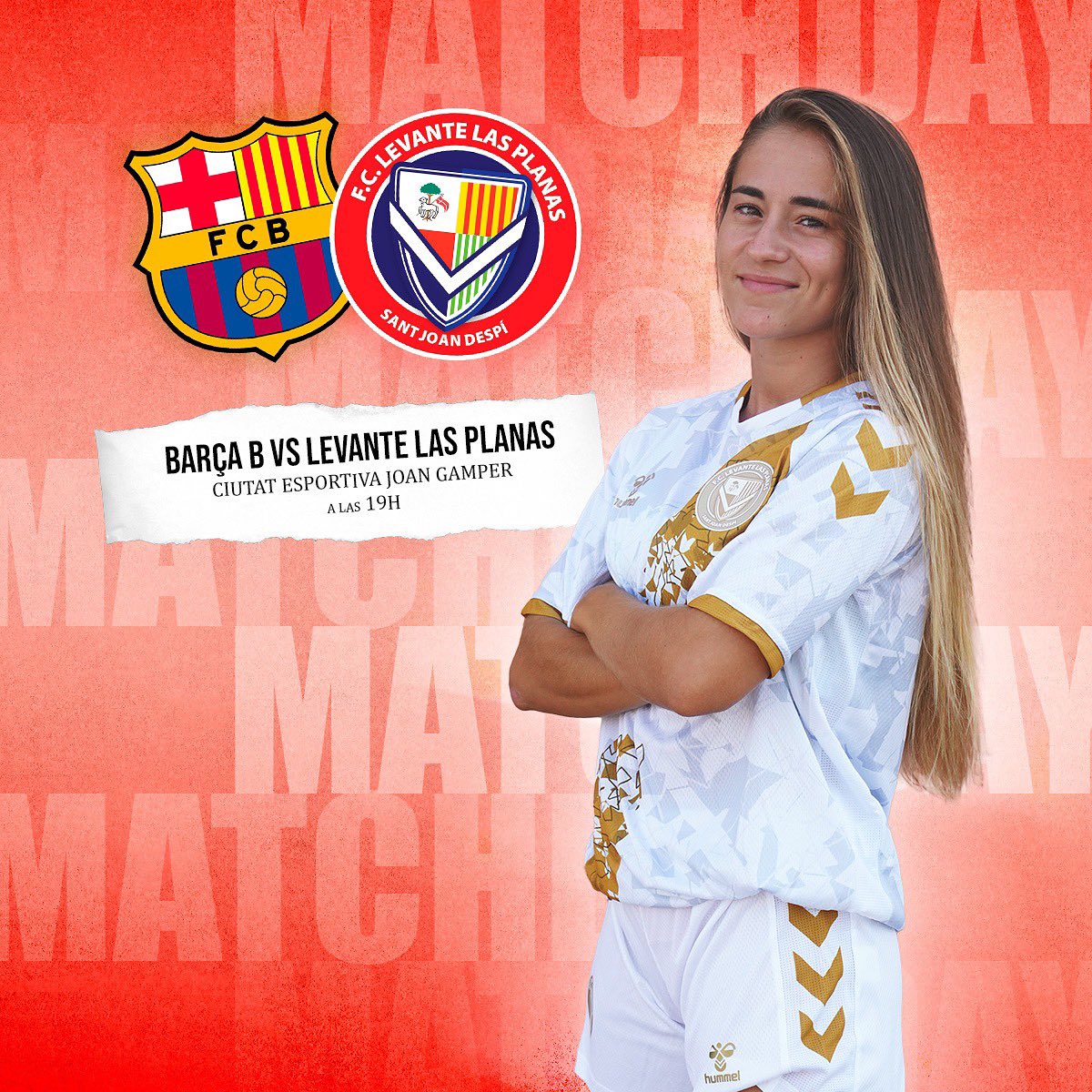 fcbadalonawomen's tweet photo. 𝗠𝗔𝗧𝗖𝗛𝗗𝗔𝗬 | Partido Amistoso | Barça B vs Levante las Planas.

#AúpaLevante🔴⚪️ https://t.co/J9mR3oZYjf