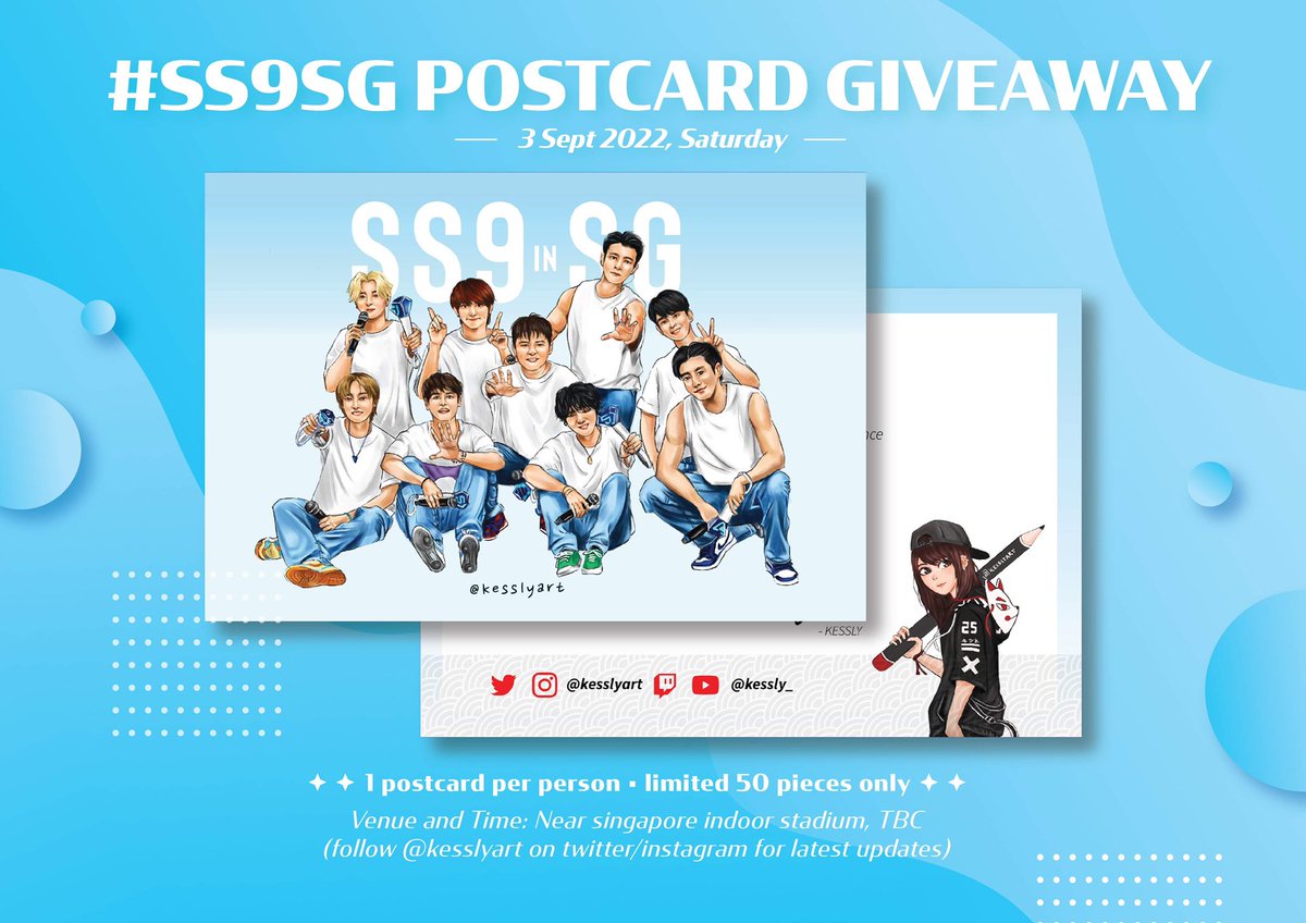 ミ★ SS9 SG GIVEAWAY ★彡

Hey ELFs, will be giving away postcards at the stadium ~ only 50 available!

To receive the giveaway:

💙show prove of following on either social media
💙RT this tweet 

Location TBC

See you guys!

#SuperJunior #SS9inSingapore #SuperShow9 #슈퍼주니어