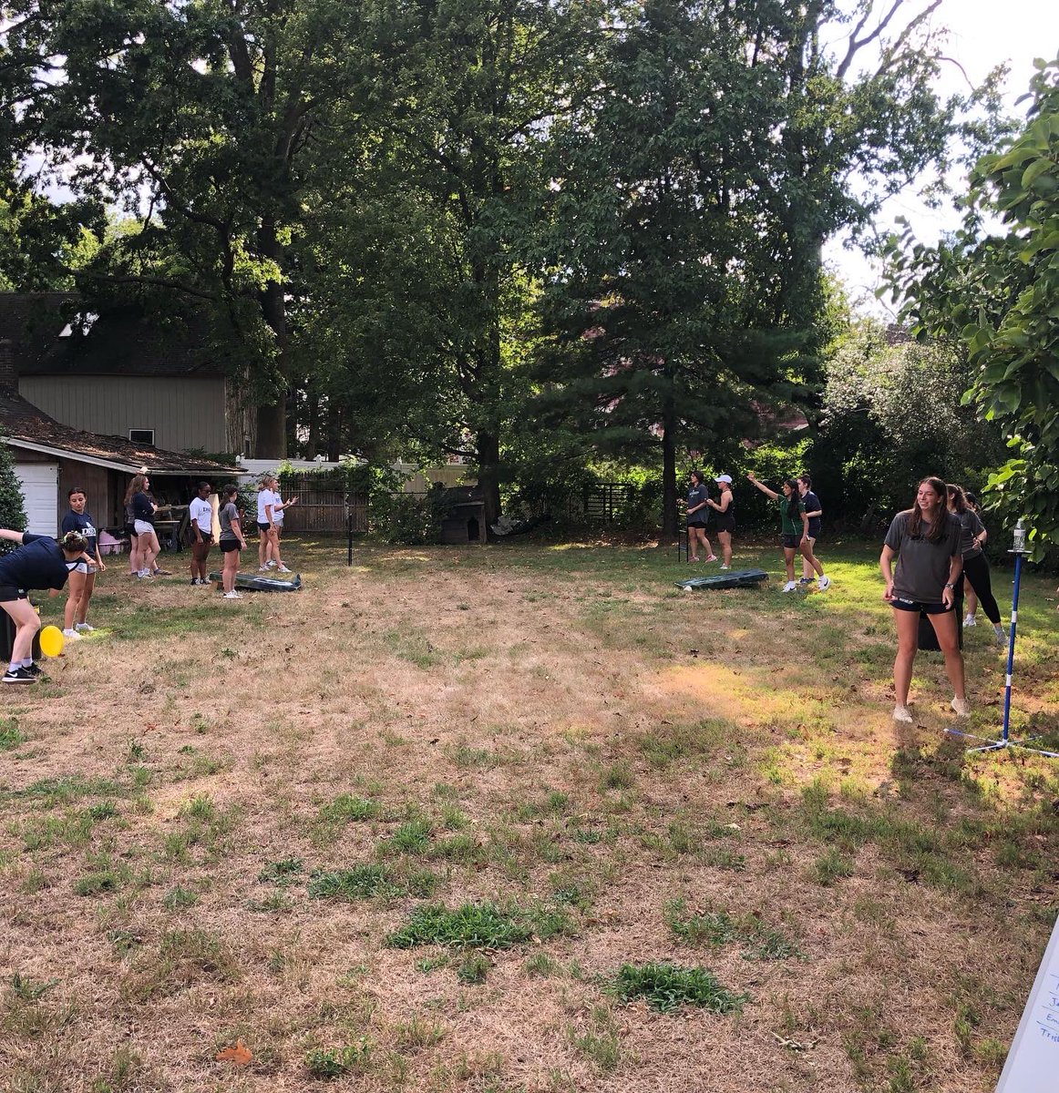 drewfieldhockey's tweet photo. First ever Pre-Season Backyard Games Tournament!!🏆
Congratulations to Senior captain @alexathomas__ and Coach Callyn @c_pal16 on their undefeated run in the Inaugural Games!
#cornhole #kanjam #ladderball #polishhorseshoes https://t.co/LEH8JQNBvB