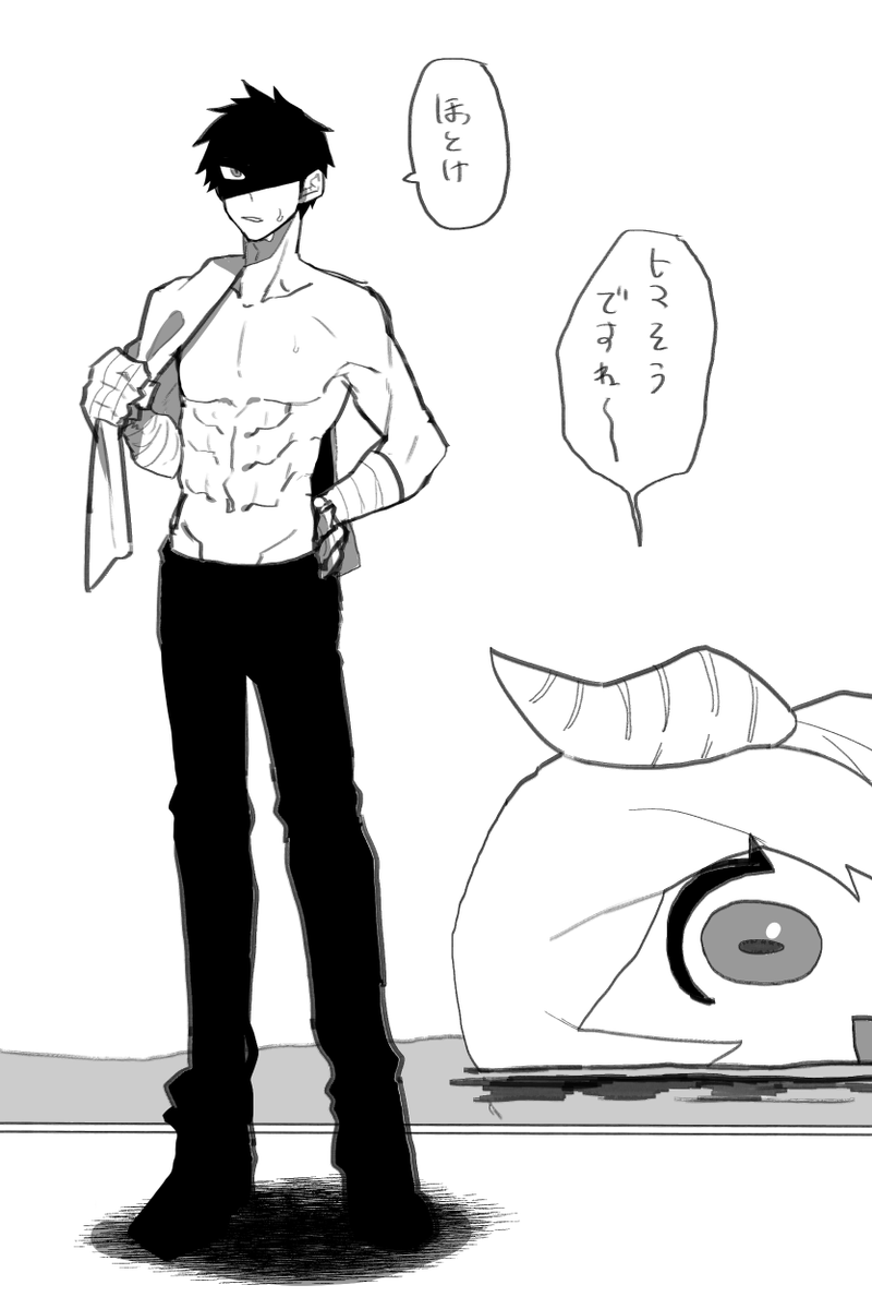 @CL_ARCN 
暇な時はよくモウサのところで鍛錬してる。
水槽スペース広いから都合がいい。でも絡まれるから半々。 